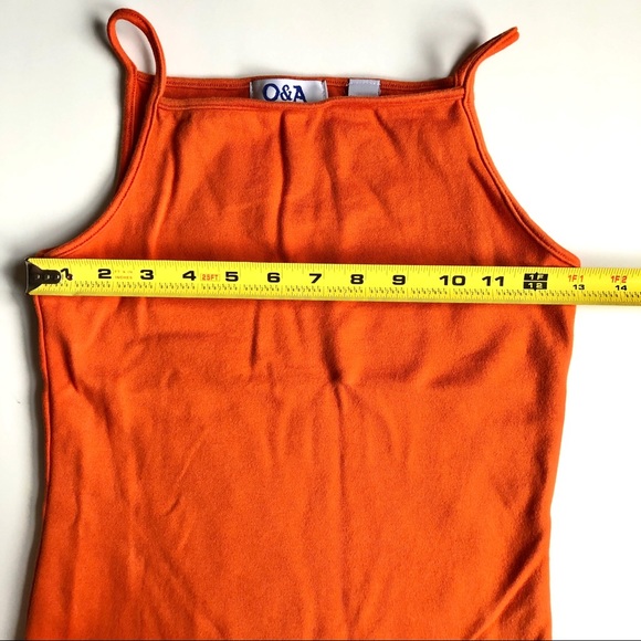 2/$15 Q & A Tank Top Orange Small Juniors - Picture 5 of 15